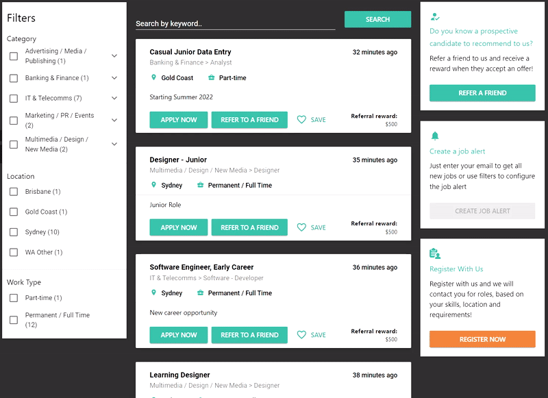 Introducing our Market Leading search experience for Job boards with Refari SmartSearch 1 job board search hierarchy capability