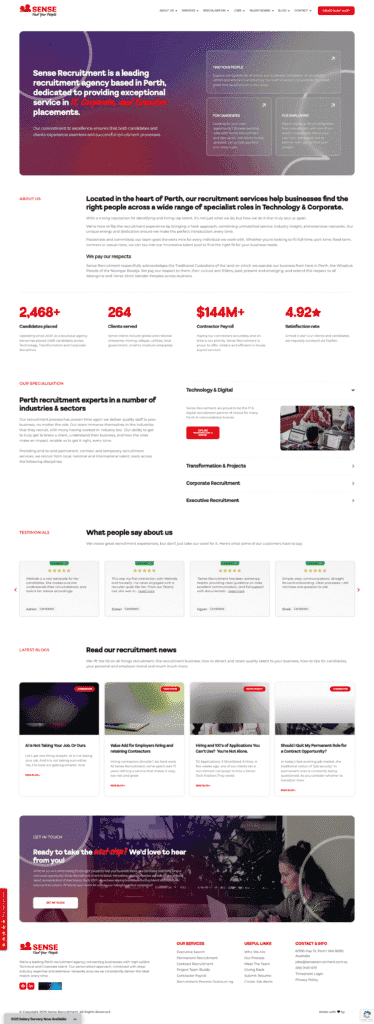Loxo + Webflow Integration 41 Senserecruitment FullPage