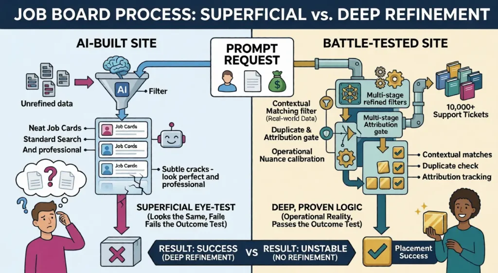 The Recruitment Website Iceberg: What 10,000 Support Tickets Taught Us That AI Never Could 2 Your job board is a placement engine or it is not ezremove